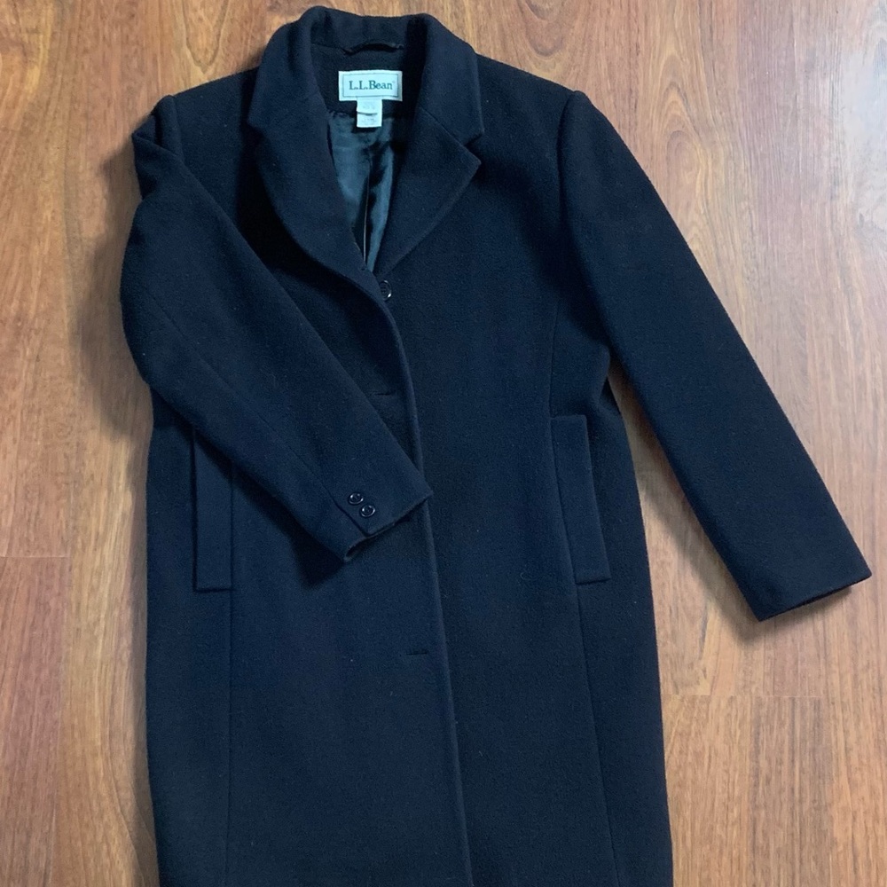 Black, women size 12, LL bean, coat